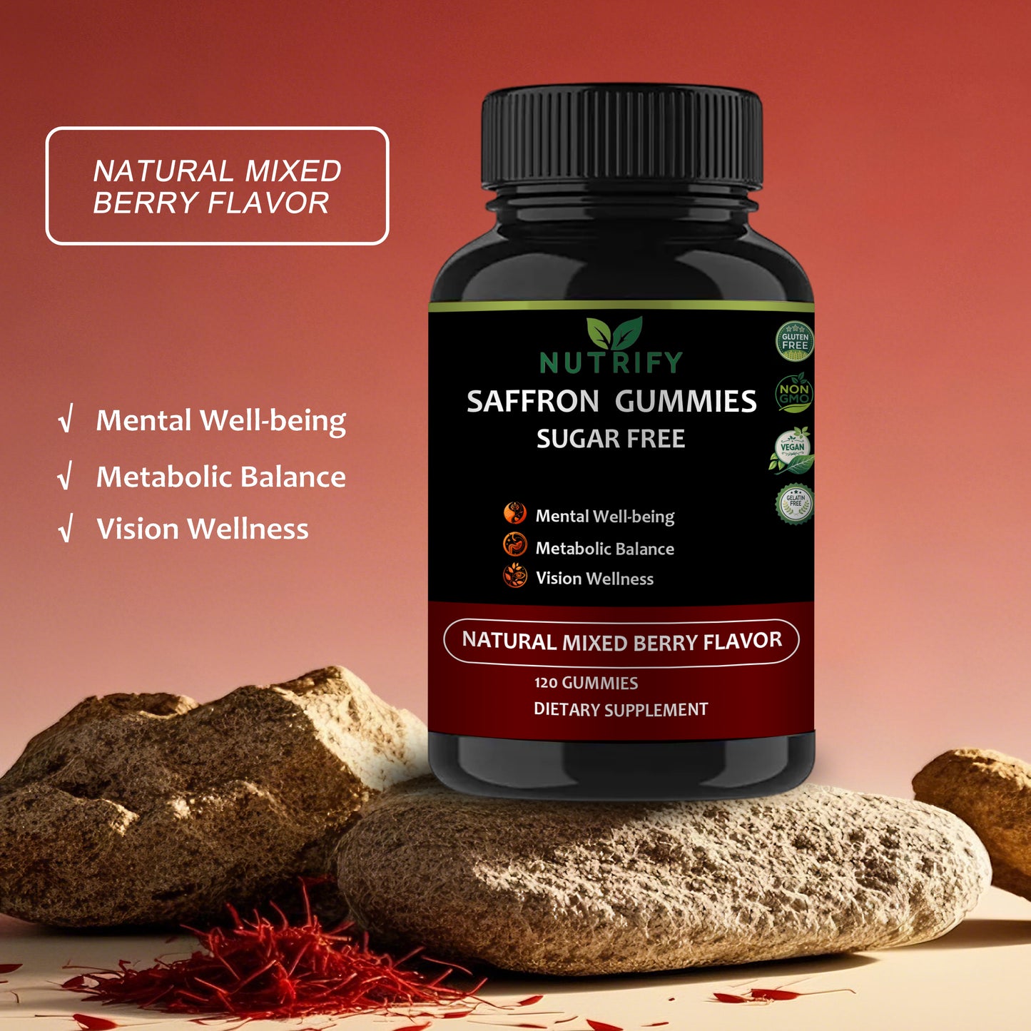 Saffron Gummies – Natural Stress Relief and Mood Support